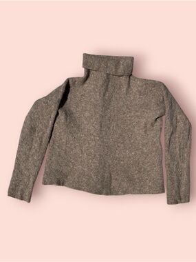 Eileen Fisher Heather Taupe Turtleneck Sweater